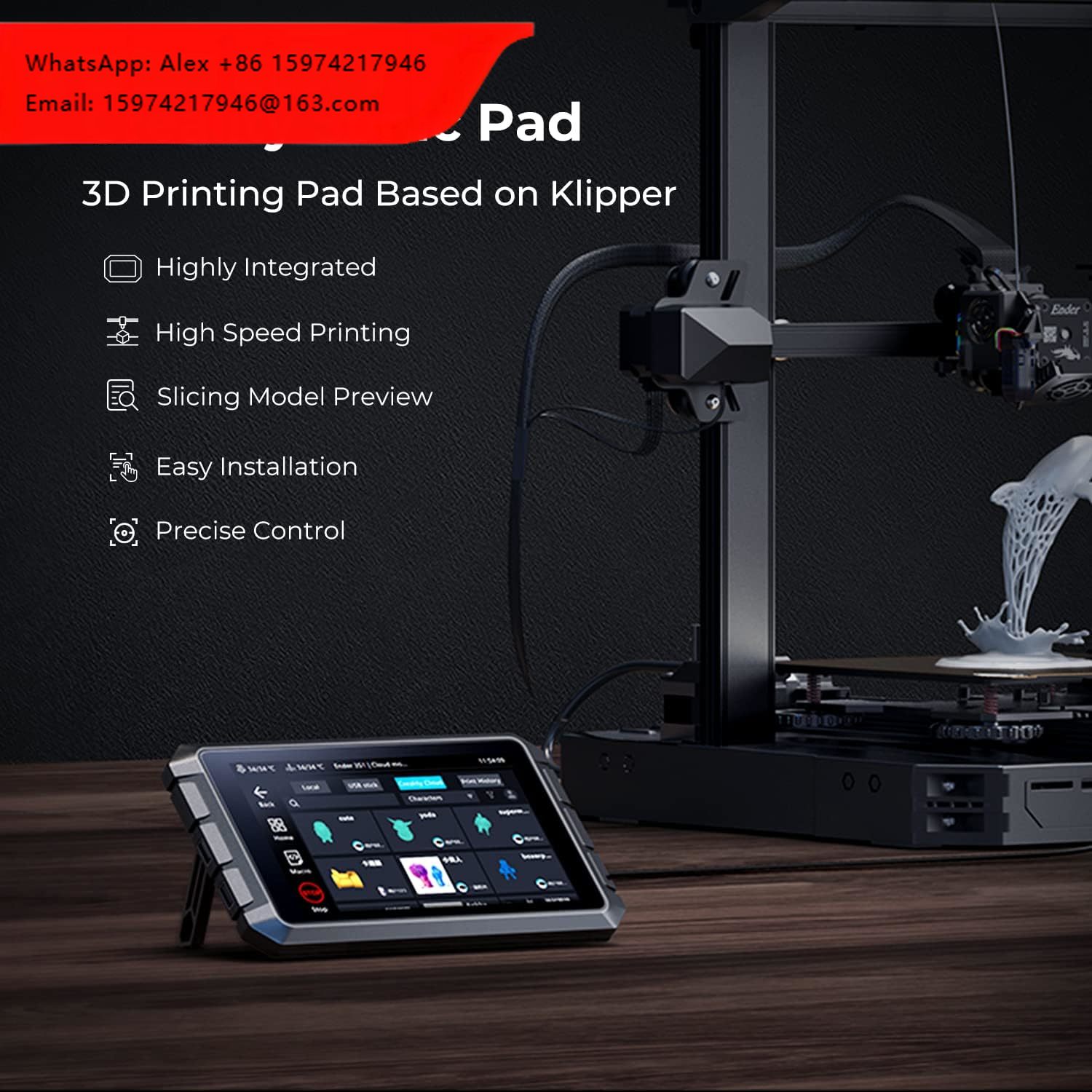 Klipper Pad 7 Inch - Creality Sonic Pad T800, pantalla táctil