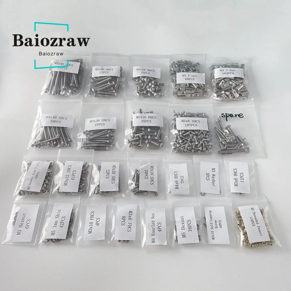 Voron 2.4 R2 Complete Kit - Baiozraw-tornillos de acero inoxidable 304 para
