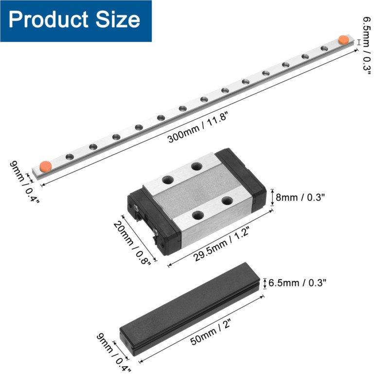 1 Uds MGN9 guía lineal de 9mm  - Linear Rail Mgn12H Set reseña y precio
