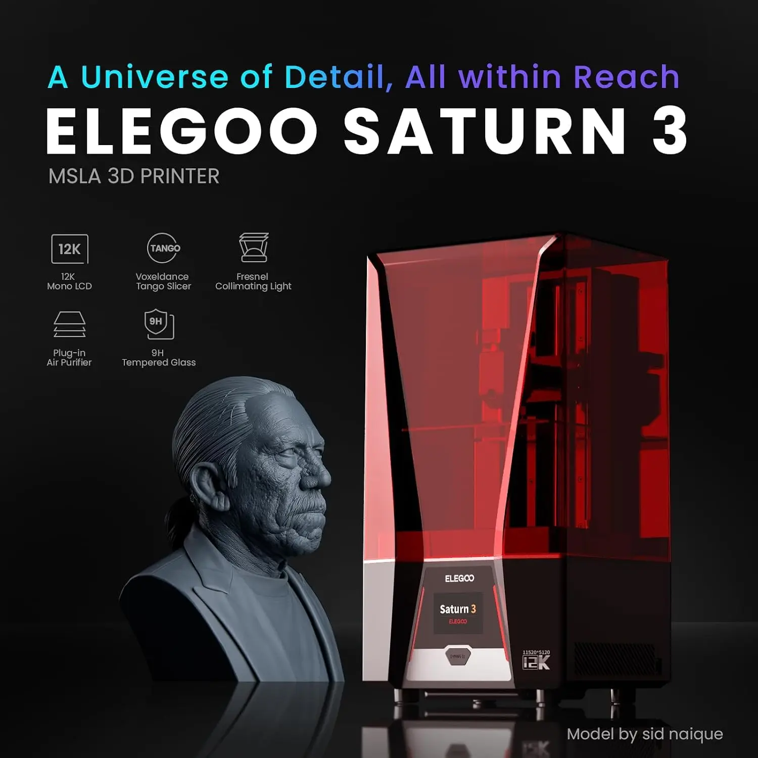 Saturn 3 MSLA 12K 3D Printer | - 12K Monochrome Lcd Resin 3D Printer reseña y precio