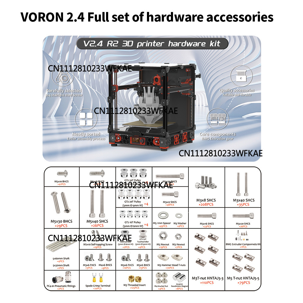 Kit completo de tornillos y tu - Voron 2.4 R2 Complete Kit reseña y precio